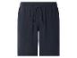Donkerblauwe herenshort met gerimpelde elastische tailleband en trekkoord