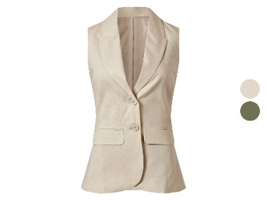 ESMARA® Gilet en lin pour femmes