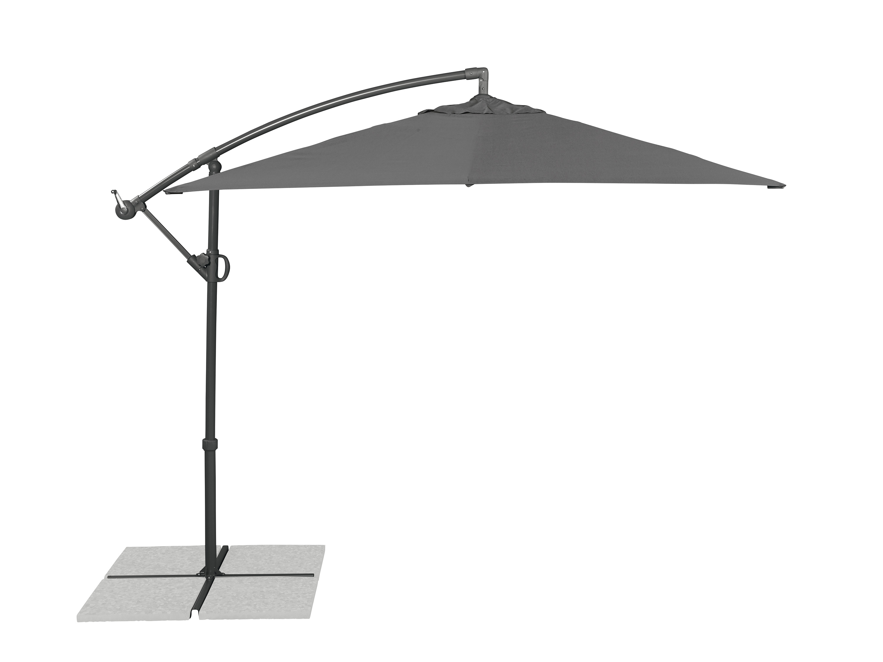 Zwevende parasol antraciet LIVARNO home