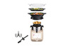 Een Monsieur Cuisine Smart met stoommand, stoomdeksel en accessoires.