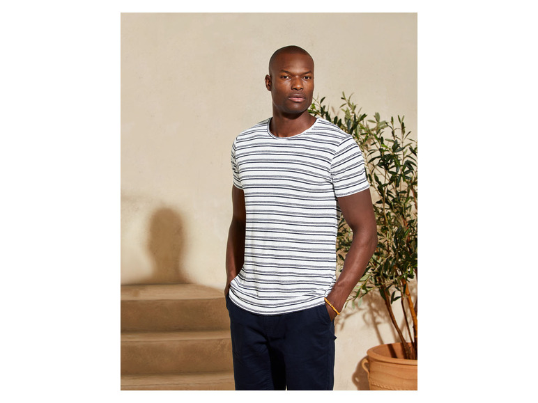 Ga naar volledige schermweergave: LIVERGY® Nauwaansluitend t-shirt van een linnenmix - afbeelding 3
