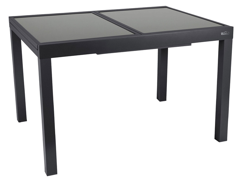 Ga naar volledige schermweergave: Aluminium tuinset zwart/antraciet met uittrekbare tafel en 6 relaxstoelen Houston LIVARNO home - afbeelding 3