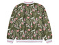 Une veste bomber verte avec un imprimé floral tropical.