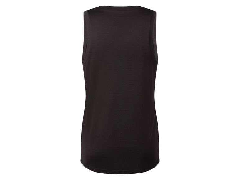 Een zwart tanktop zonder mouwen.
