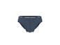 Slip homme bleu foncé avec bande blanche à la taille.