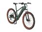 Vélo électrique tout-terrain vert Dice avec pneus couleur rouille.