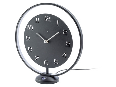 AURIOL Horloge de table avec éclairage LED, Ø 30 cm