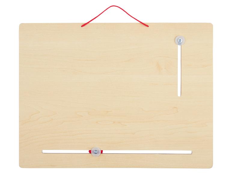 Tableau d'apprentissage en bois avec cordon rouge et curseurs