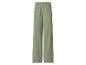 Groene wijde broek met elastische taille en een gestructureerd oppervlak.