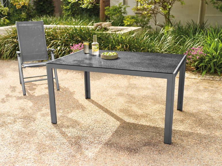 Aller en mode plein écran Set de jardin en aluminium gris avec table de jardin et 4 chaises Houston LIVARNO home - Photo 6