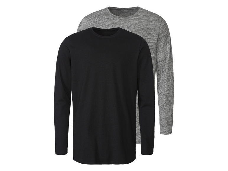 Ga naar volledige schermweergave: LIVERGY® Set van 2 shirts met lange mouwen - afbeelding 2