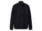 Cardigan noir tricoté avec fermeture éclair et motif torsadé