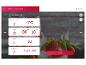 Aangepast kookinstellingenscherm met temperatuur-, timer-, snelheids- en richtingsregelaars.