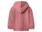 Achterkant van een roze kinderhoodie