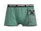 Boxers verts avec imprimé de personnage de jeu vidéo et ceinture texturée.