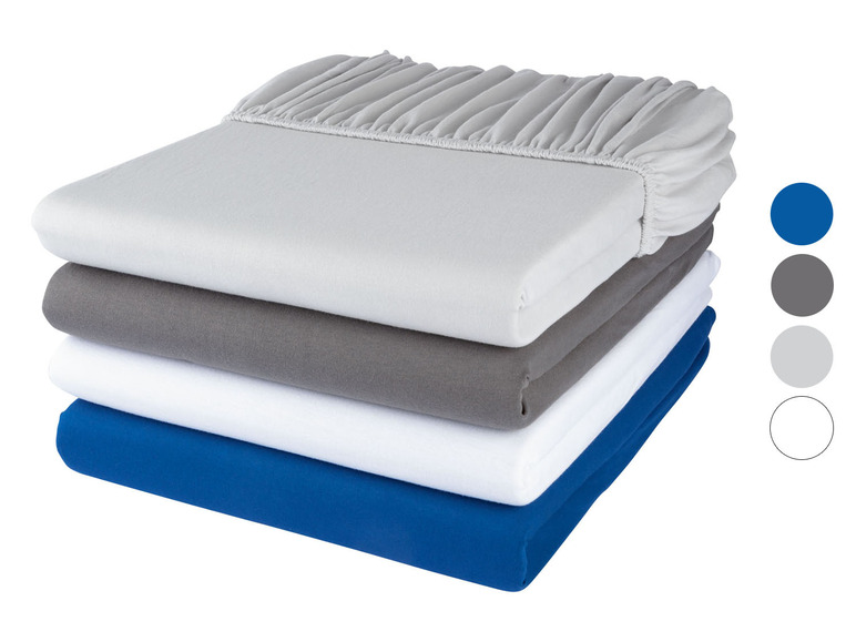 Ga naar volledige schermweergave: LIVARNO home Jersey hoeslaken, 180-200 x 200 cm - afbeelding 1
