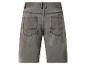 Grijze heren denim shorts, achteraanzicht.