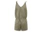Linnen jumpsuit, kaki kleur.