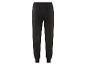 Pantalon de survêtement noir avec ceinture élastique.