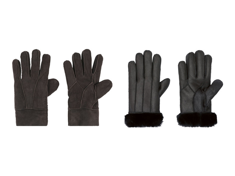 Ga naar volledige schermweergave: LIVERGY® Lederen handschoenen met lamsvacht - afbeelding 1