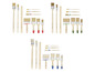 Assortiment Parkside verfkwasten, waaronder brede en smalle kwasten.