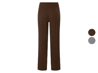 ESMARA® Pantalon en maille fine à torsades pour femmes