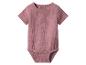 Roze baby romper met korte mouwen en knoopjes