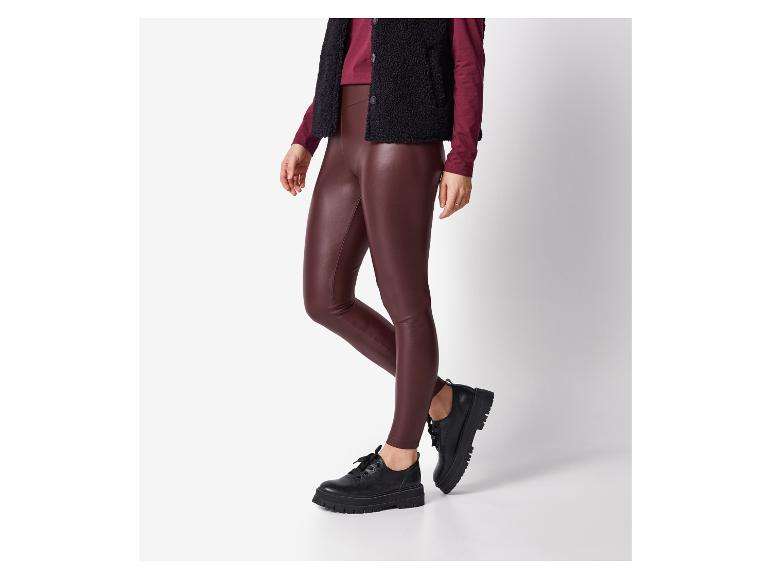 Leggings Style Simili Cuir Avec Trous - Taille S (convient), Couleur Noir - NEUF Sans étiquettes
