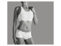 MEXX ondergoed: witte sportbeha en boxershorts op een model.