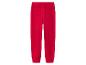 Rode kinderbroek met elastische tailleband en geribde boorden