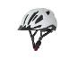 Casque de vélo blanc Crivit avec visière noire et sangles réfléchissantes