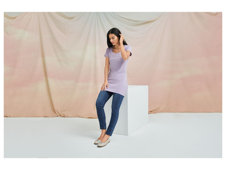 Aller en mode plein écran esmara® T-shirt long pour femme en jersey stretch - Photo 4
