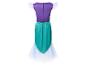 Vue arrière d'un costume de sirène violet et vert
