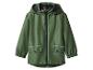 Groen waterdicht jack voor kinderen met capuchon.