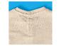 Beige shirt met lange mouwen en drukknoopsluiting in de nek