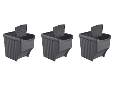 W5 Set de poubelles de tri, 3 pièces