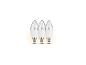 Drie witte LED-kaarslampen.