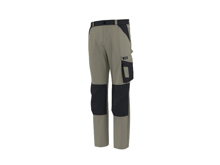 PARKSIDE heren werkbroek in beige en zwart met cargozakken