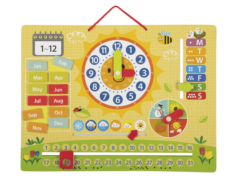Aller en mode plein écran Playtive Ordinateur portable ou horloge magnétique en bois - Photo 5
