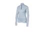 Lichtblauw sportshirt met lange mouwen en korte rits.