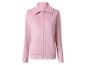 Roze velours vest met rits en kraag