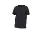 T-shirt de sport noir à manches courtes et col rond.