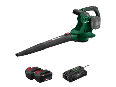 PARKSIDE® Aspirateur souffleur/broyeur sans fil 40 V PLSA, Batterie 20 V 4 Ah PAP204 et Chargeur double 20 V 2 x 4,5 A PDSLG20