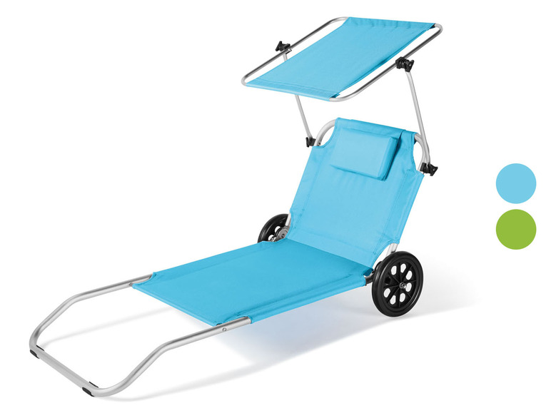 Aller en mode plein écran CRIVIT Chaise longue de plage ou chariot de transport - Photo 1