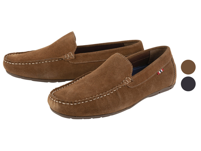 Ga naar volledige schermweergave: LIVERGY® Lederen mocassins - afbeelding 1