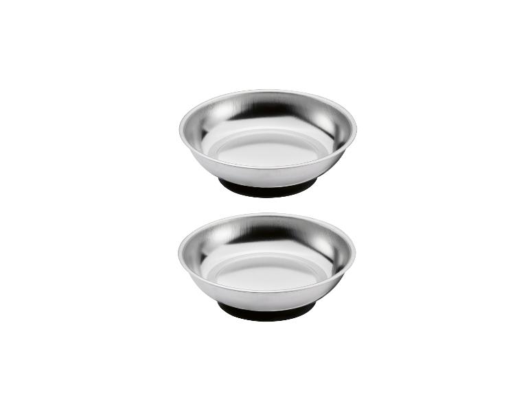 Twee magnetische roestvrijstalen kommen