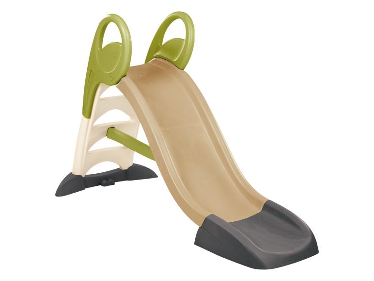 Toboggan pour enfants aux couleurs beige, vert et gris