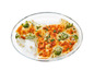 Un plat en verre avec du brocoli et du fromage au four.