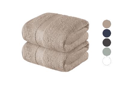 Serviettes en éponge, 2 pièces LIVARNO home