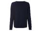 Een donkerblauwe sweater met lange mouwen.